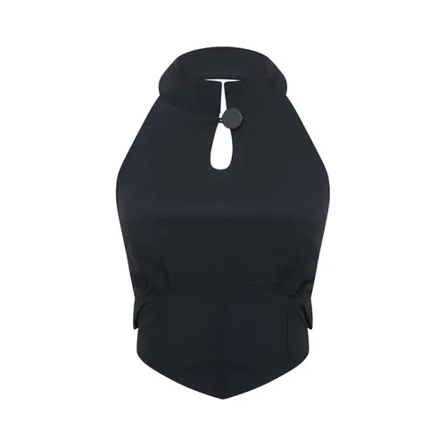 CAMISETA SAY UR TOP COLLAR BOTTON