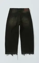 CALCA QUADRO CREATIONS SIDE DART DENIM BAGGY