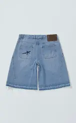 BERMUDA QUADRO CREATIONS SIDE DART DENIM SUPER BAGGY