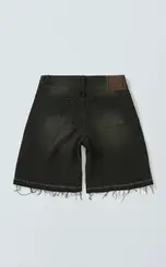 BERMUDA QUADRO CREATIONS SIDE DART DENIM SUPER BAGGY