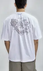 CAMISETA QUADRO CREATIONS MAPS BOXY