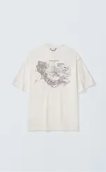 CAMISETA QUADRO CREATIONS MAPS BOXY