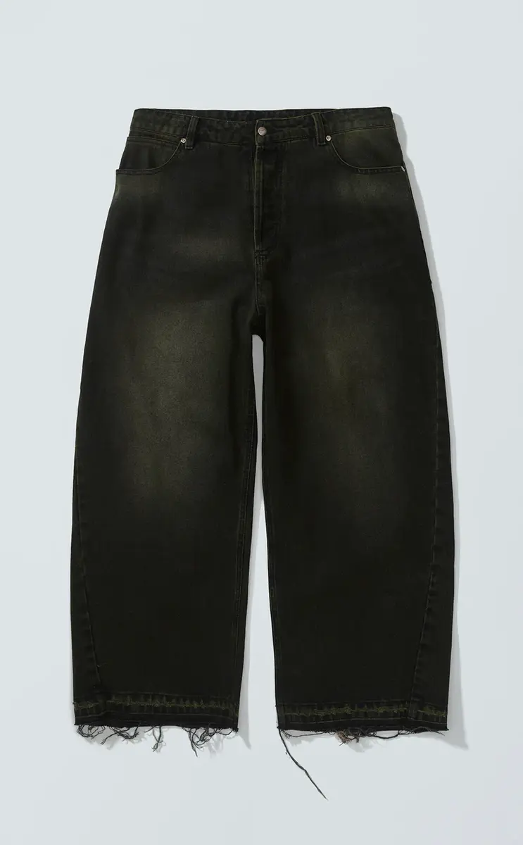 CALCA QUADRO CREATIONS SIDE DART DENIM BAGGY - CALCA QUADRO