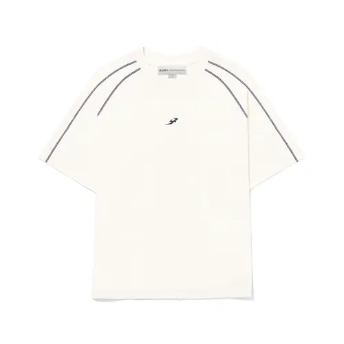UNISSEX CAMISETA BARRA CREW RECORTADA B GARÇA